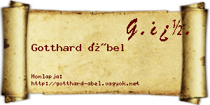 Gotthard Ábel névjegykártya